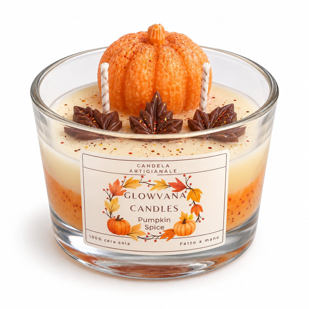 Candela Pumpkin Spice Artigianale - GLOWVANA