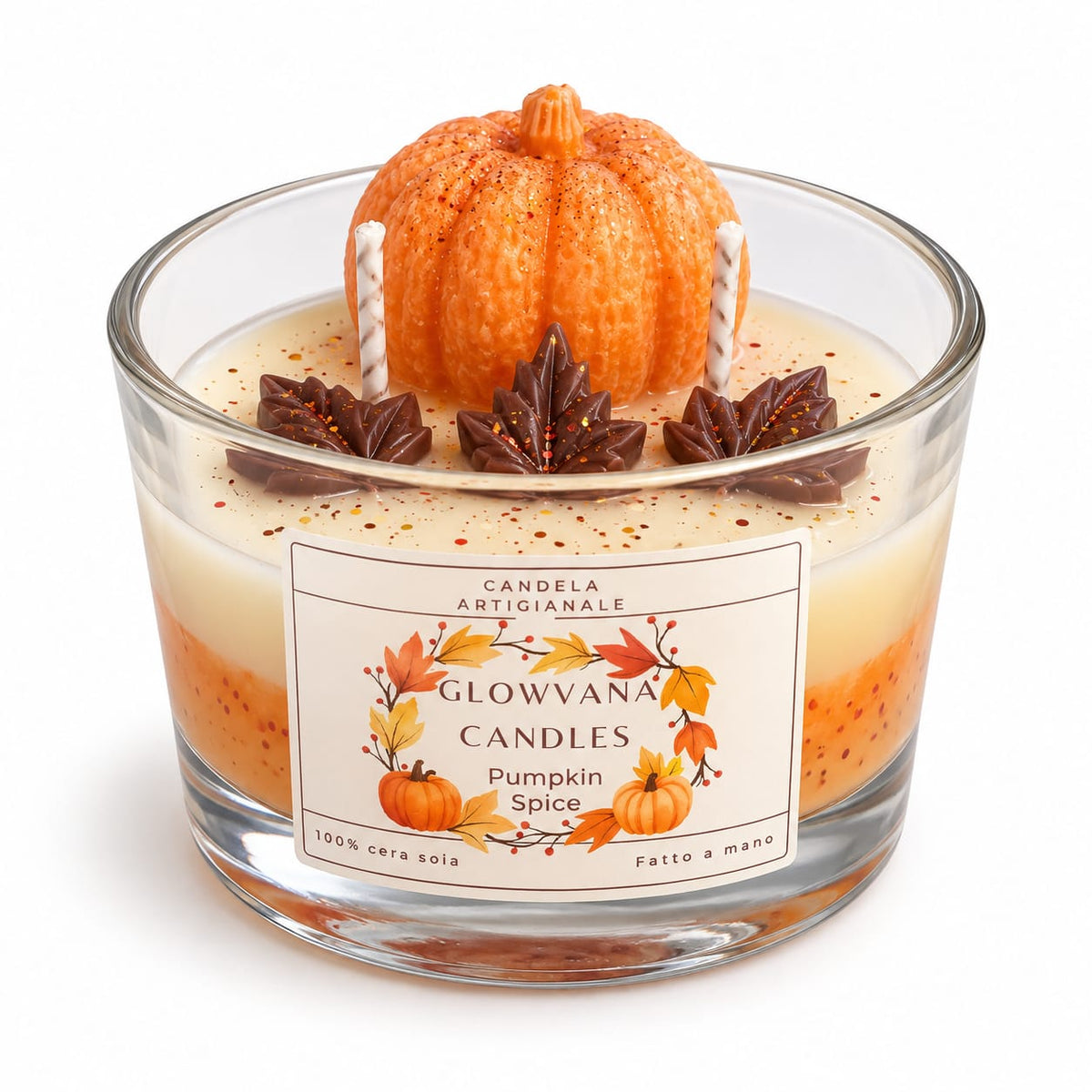 Candela Pumpkin Spice Artigianale - GLOWVANA
