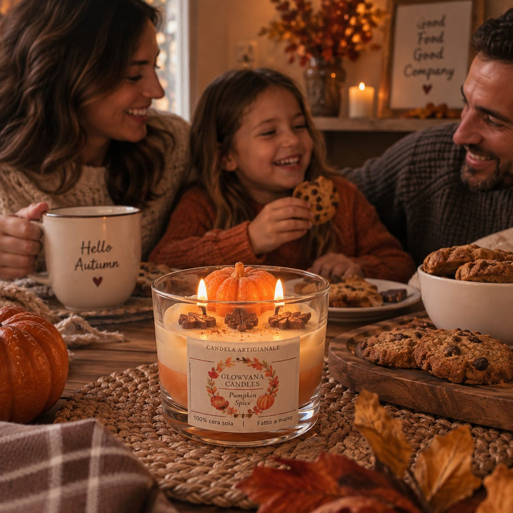 Candela Pumpkin Spice Artigianale - GLOWVANA