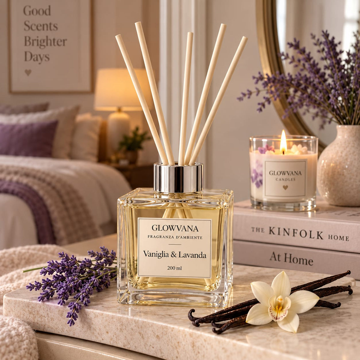 Diffusore a Bastoncini  Vaniglia & Lavanda - GLOWVANA