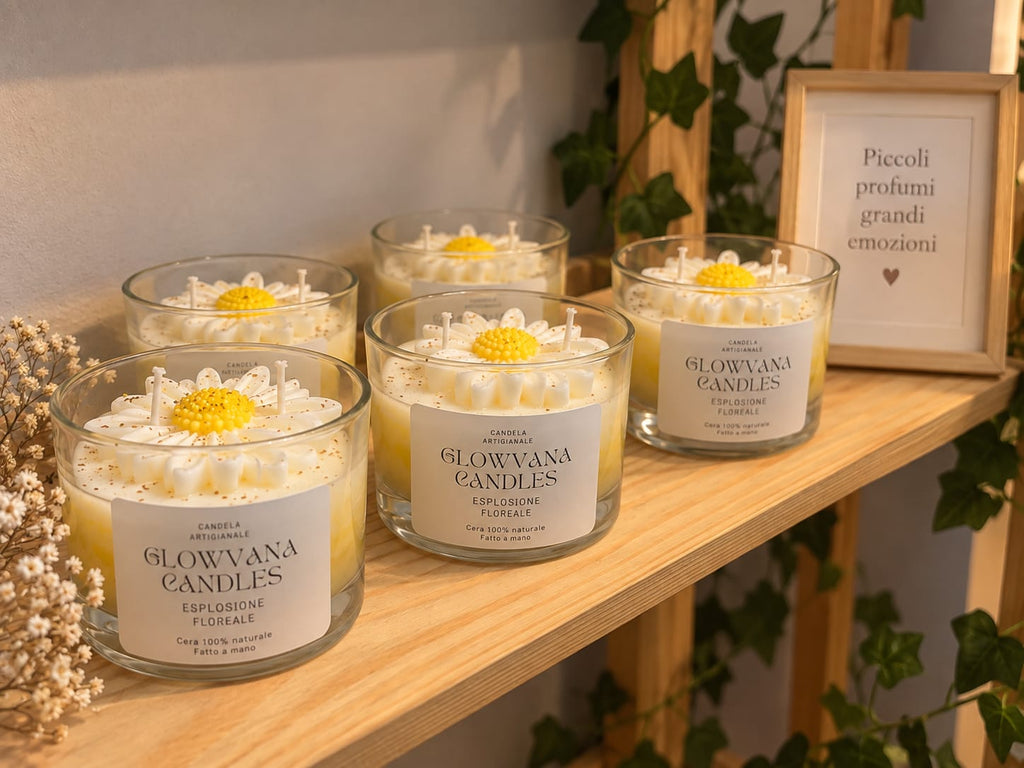 Candela Artigianale Esplosione Floreale 🏵️