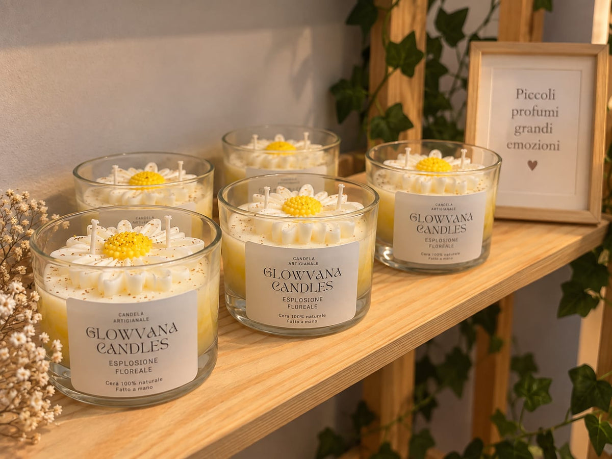 Candela Artigianale Esplosione Floreale 🏵️