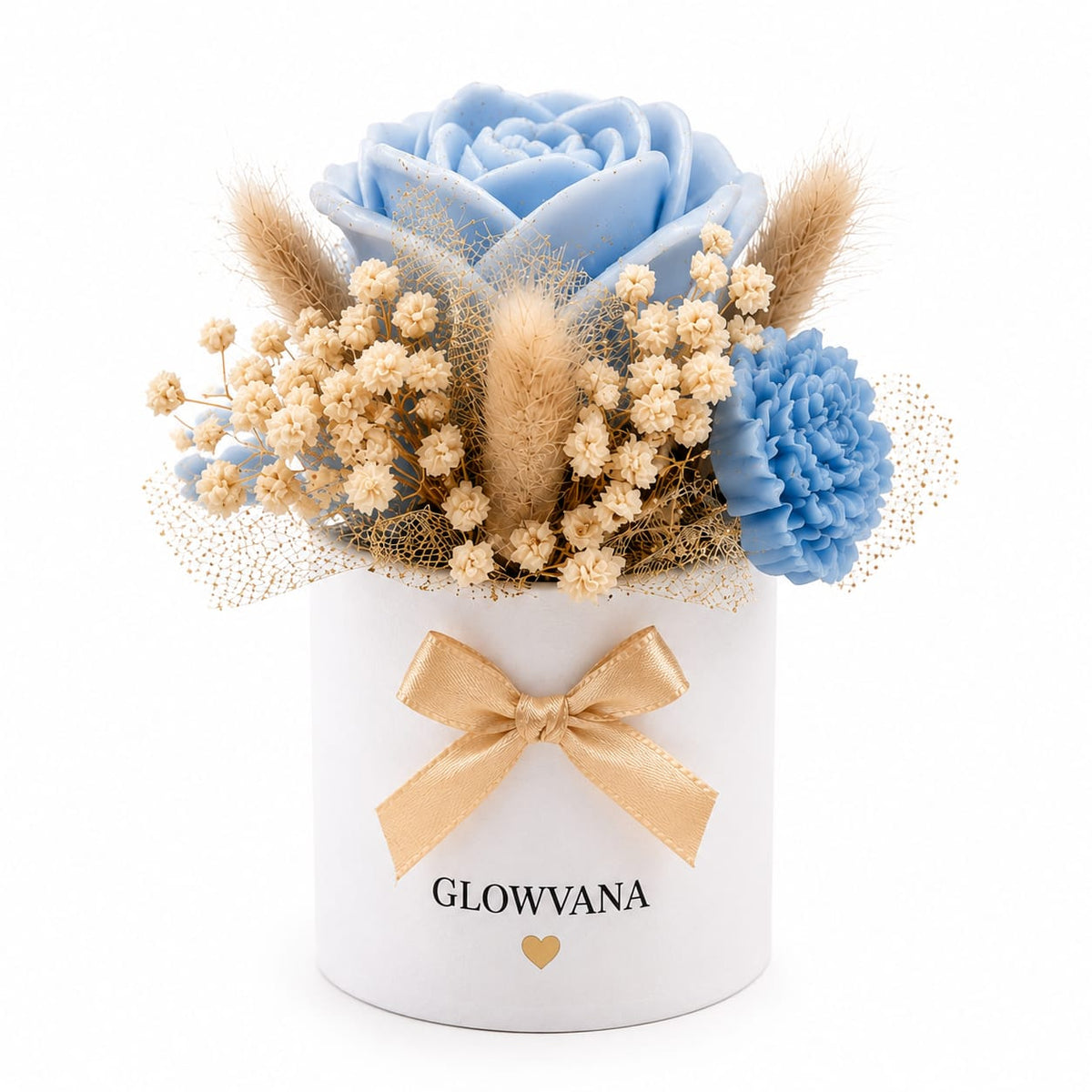 Mini Bouquet di Fiore in Cera Rosa/ GLOWVANA
