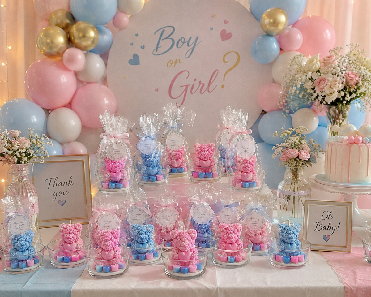 Candela Orsetto - Bomboniera Artigianale Personalizzabile/ GLOWVANA