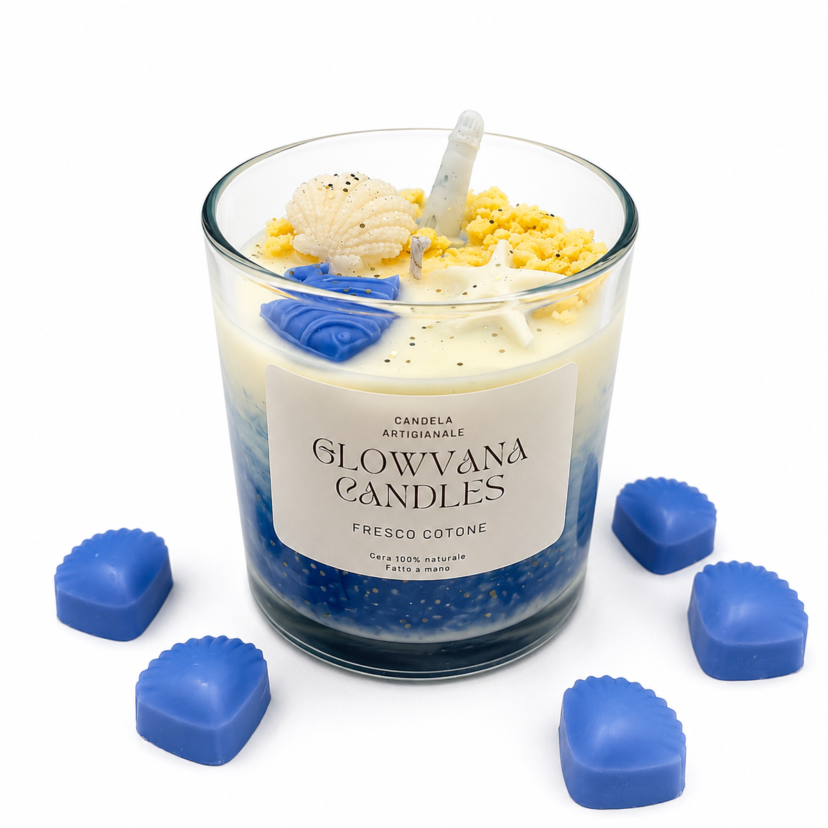 Candela Artigianale Fresco Cotono - Collezione Mare / GLOWVANA
