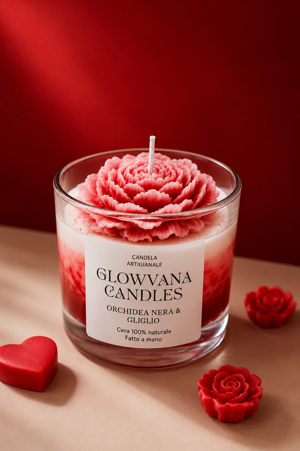 Candela profumata  Orchidea Nera & Giglio - Cera di Soia/ GLOWVANA