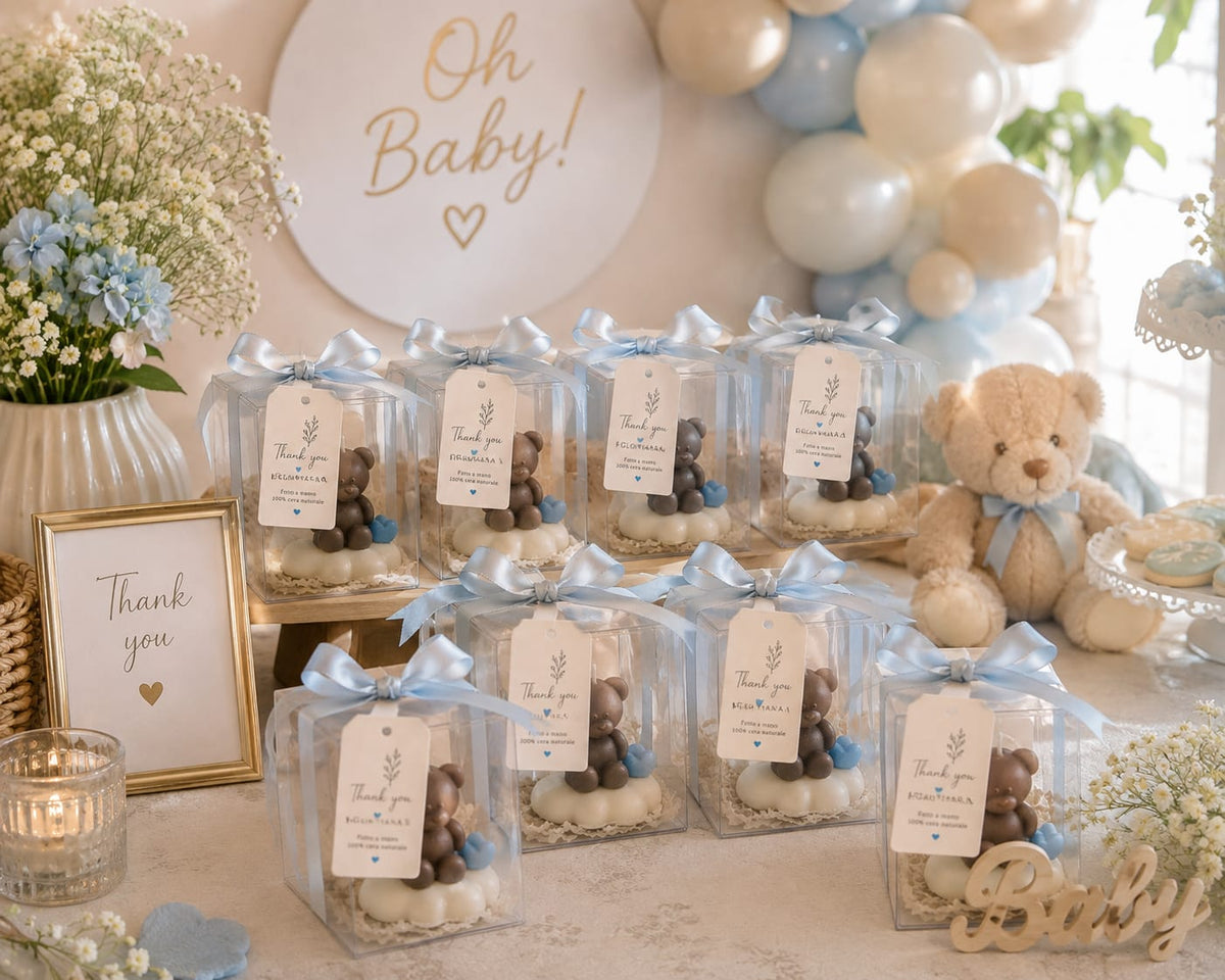 Bomboniera Candela Orsetto - Idea Regalo Personalizzabile / GLOWVANA