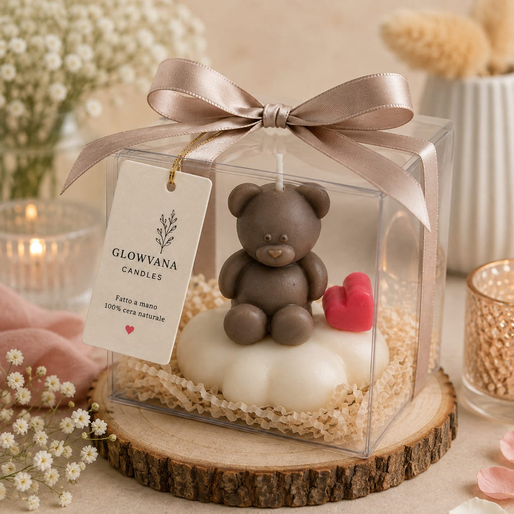 Bomboniera Candela Orsetto - Idea Regalo Personalizzabile / GLOWVANA